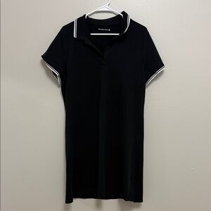 A&F Black Dress with White Accents